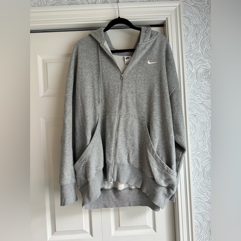 Oversized Nike Zip Up Hoodie